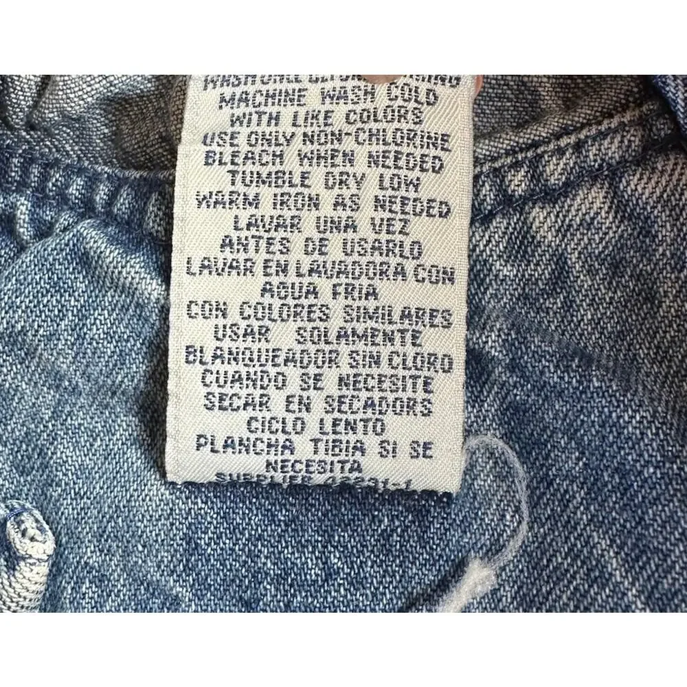 Vtg Arizona Jean Co Denim Bib Overalls Baby Girl 18M Lovely Harvest Fall 90s